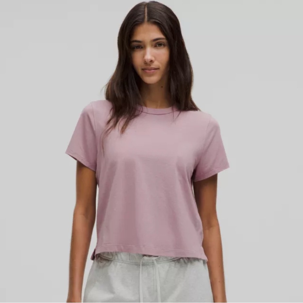 Lululemon Classic Fit Cotton Blend Tee - Rose Blush